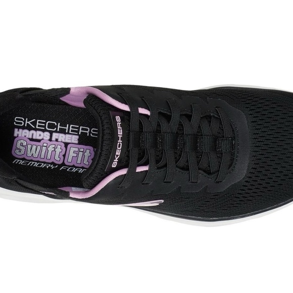 New Skechers Swift Fit Hands Free Sneakers Glide Step Grey Slip On Bungee NIB - Picture 9 of 10